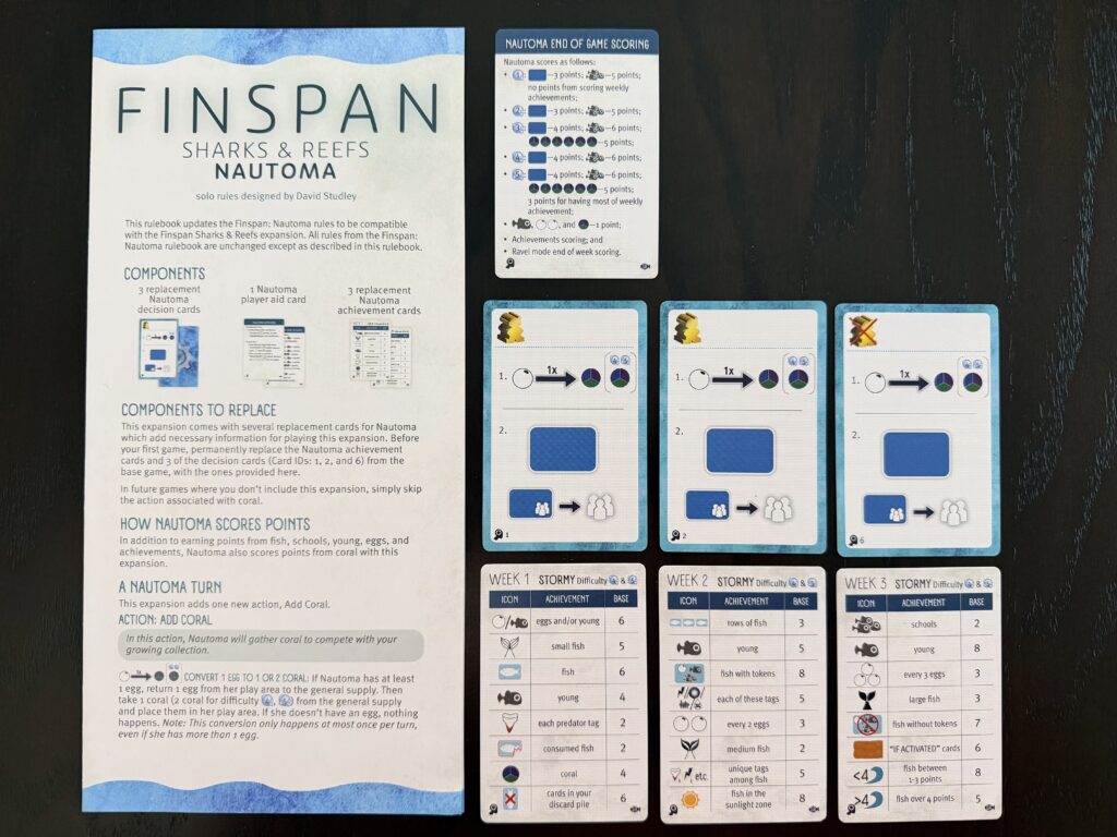 Official Finspan Sharks and Reefs Nautoma components