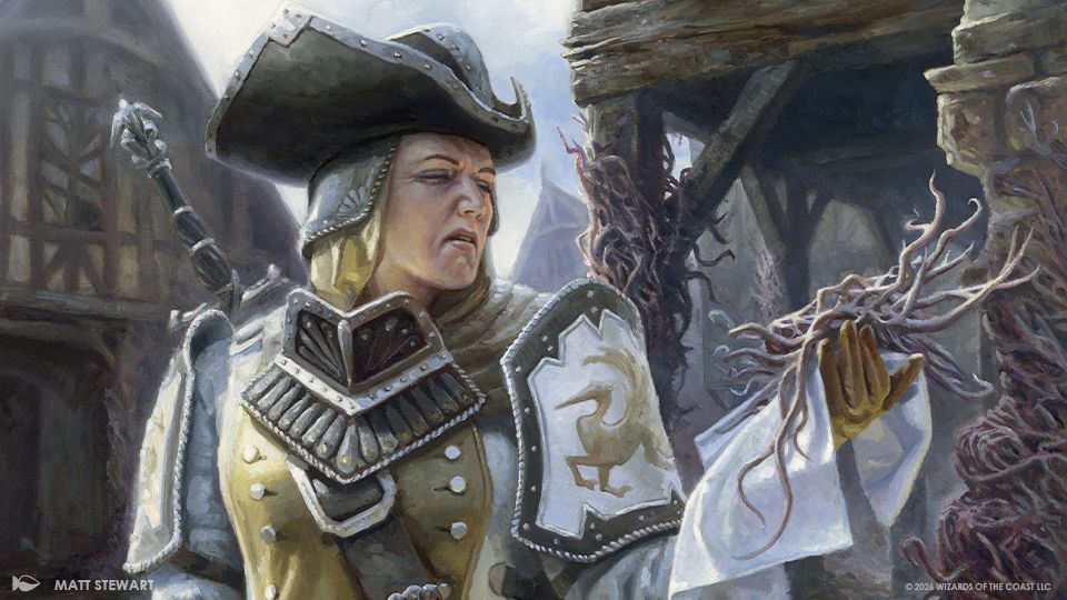 Official Magic: The Gathering card art (Thraben Inspector) used as the Making Magic column og image