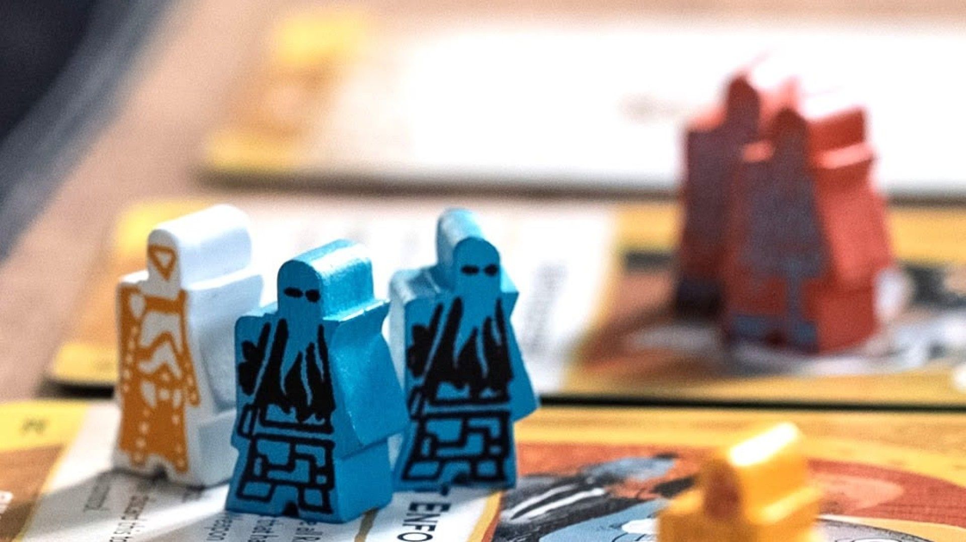 Meeples from Arcs Beyond the Reach in Wargamer coverage of Buried Giant at Gen Con
