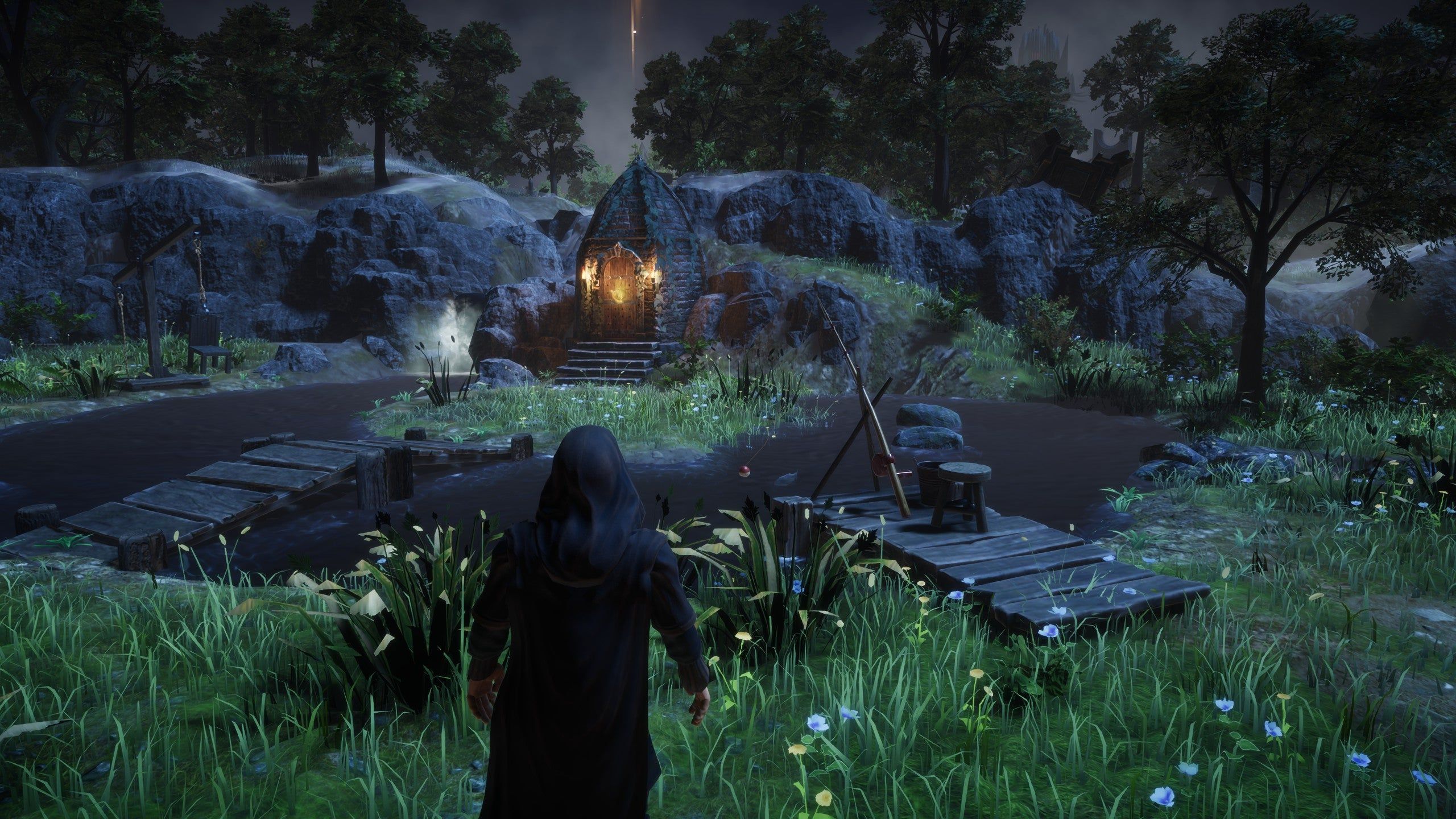 Masters of Albion gameplay showing charming village world-building
