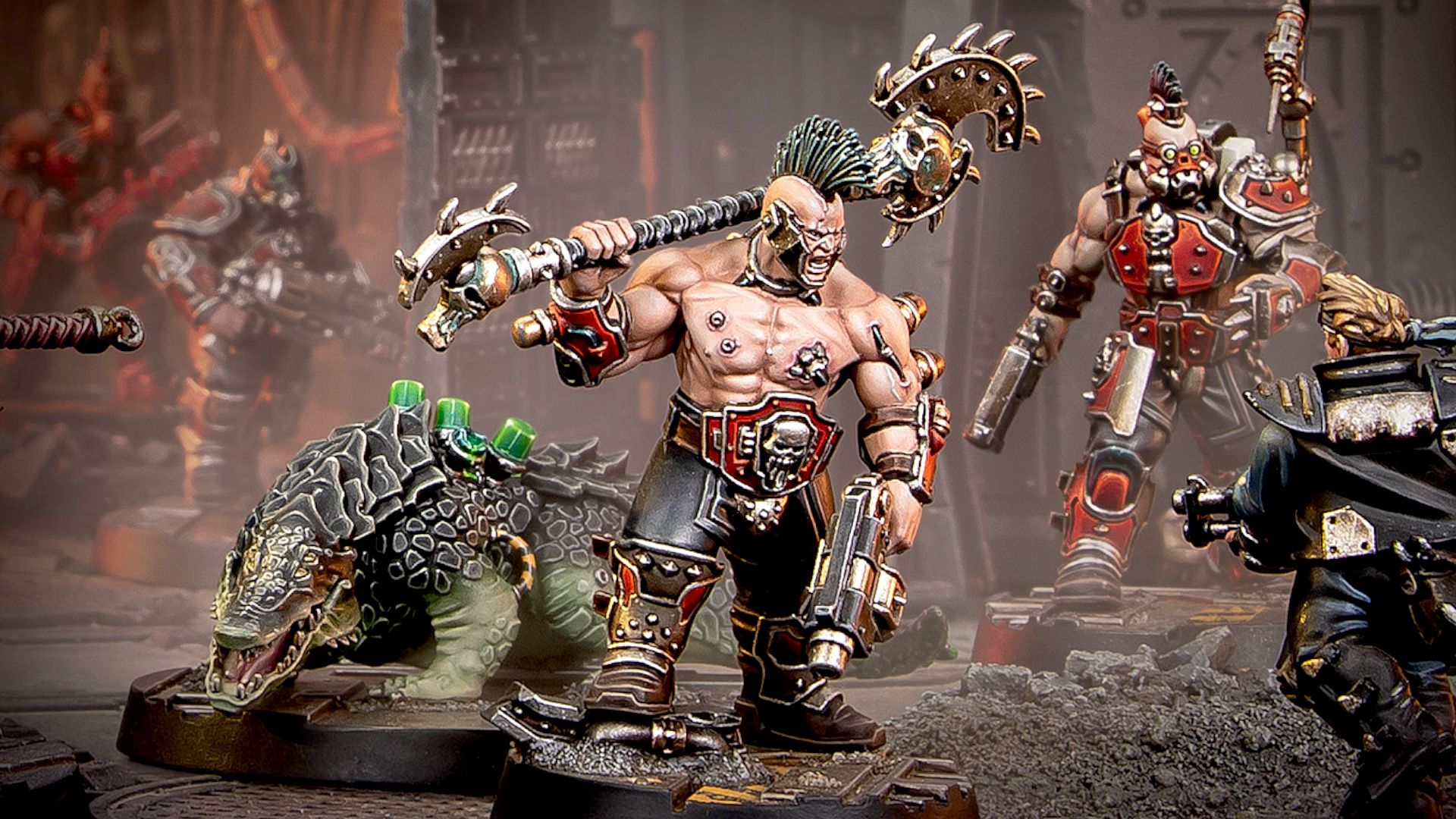 Necromunda's Goliath Forge Bosses add leaders, Sumpkrocs, and House of Chains rules hooks