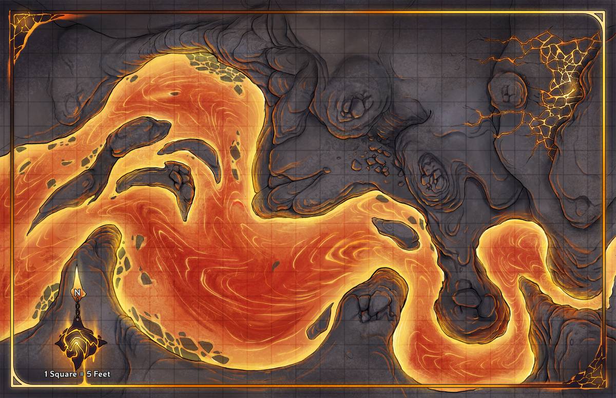 Official D&D Beyond Plane of Magma artwork