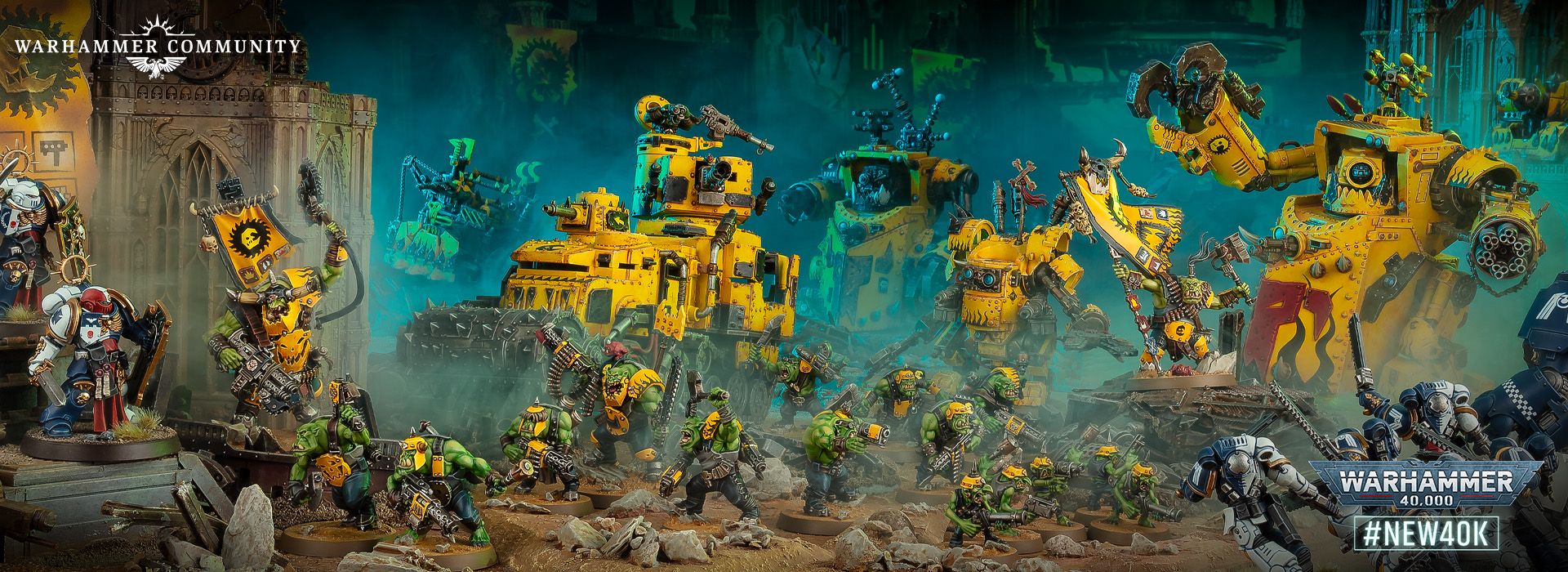 Official Warhammer 40000 Orks detachment image from Warhammer Community