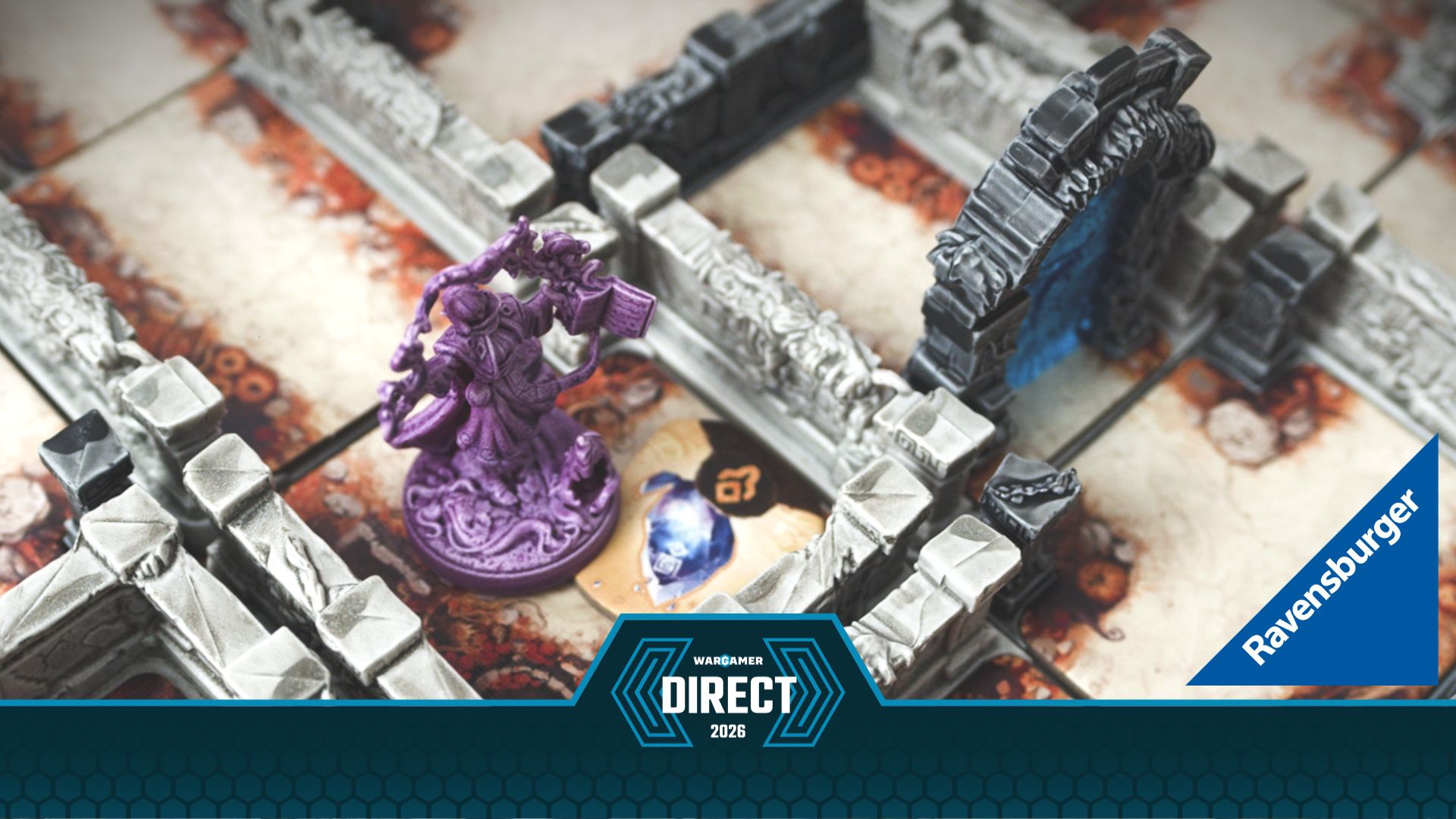 Close-up Labyrinth Chronicles board game promotional image