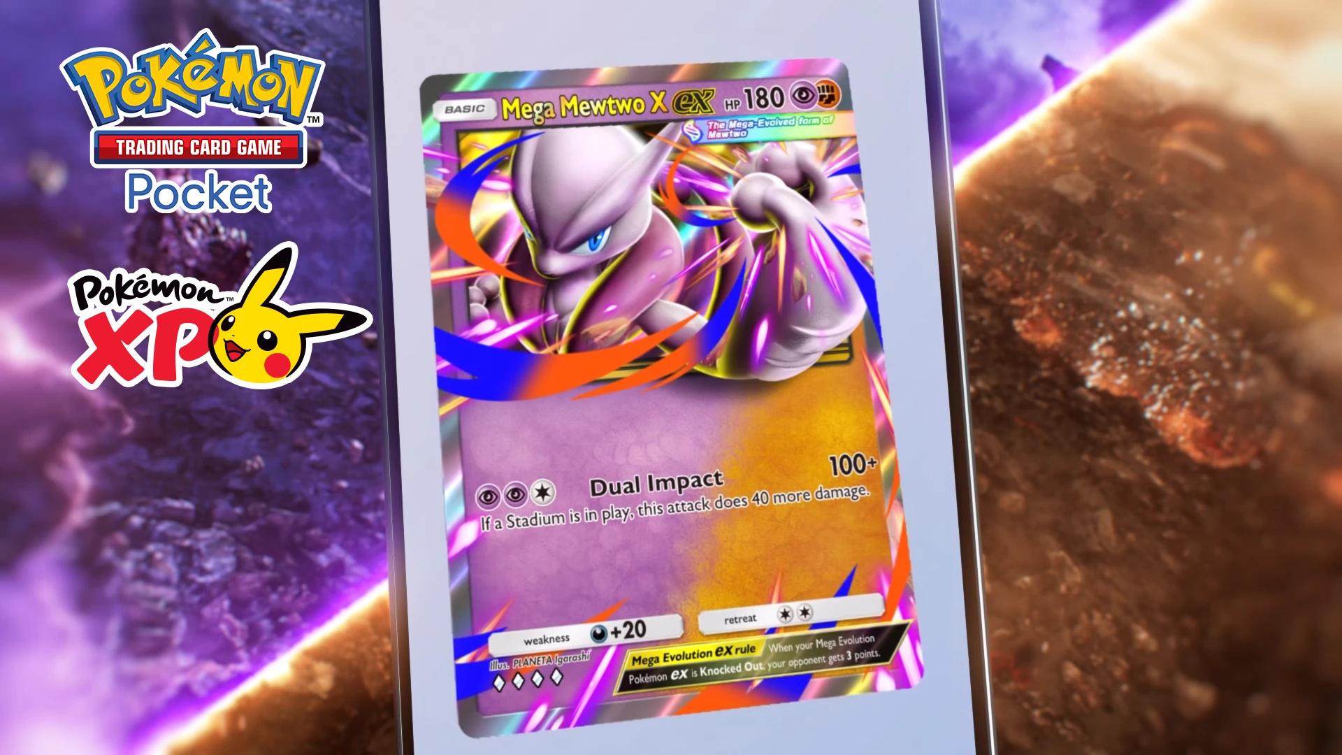 Pokémon TCG Pocket is adding dual-type cards starting with Mega Mewtwo X ex