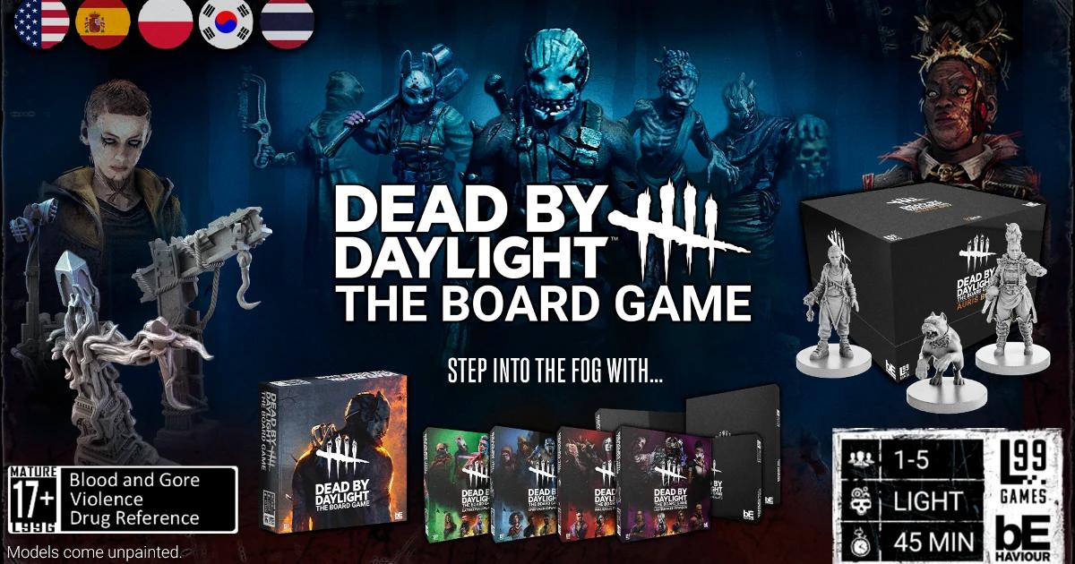 Dead by Daylight The Board Game Auris Box campaign art from Gamefound