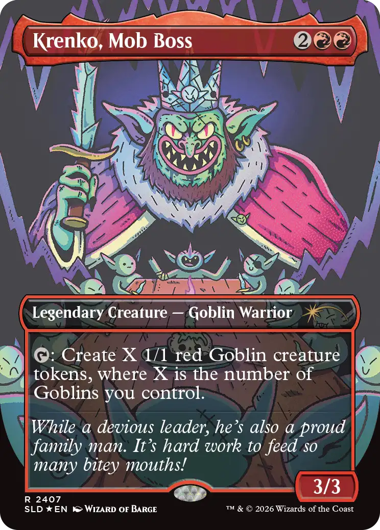 Krenko, Mob Boss card from Secret Lair Commander Deck: Goblin Storm