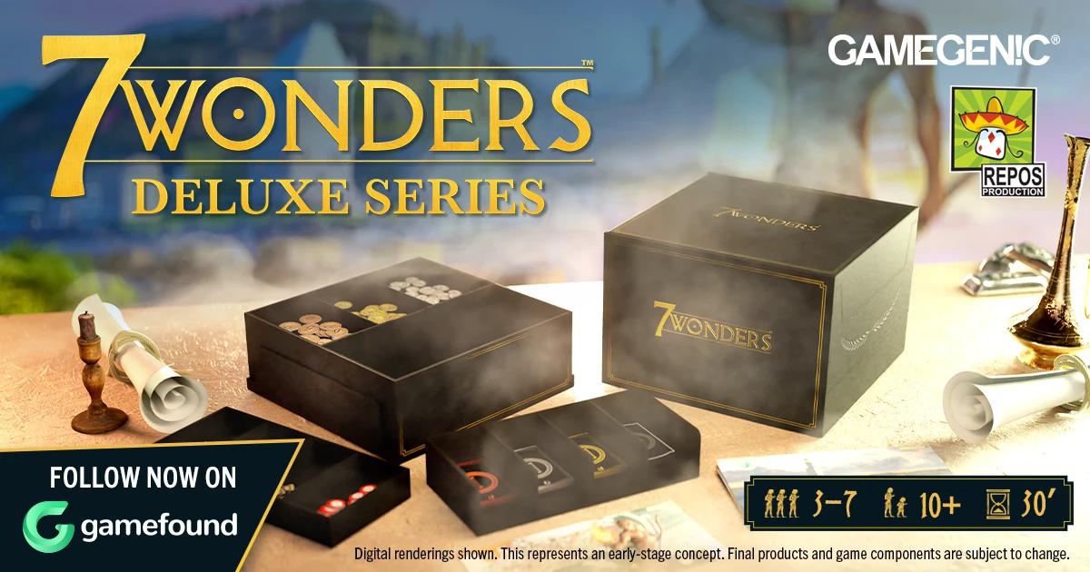 Official 7 Wonders Deluxe Series Gamefound preview art
