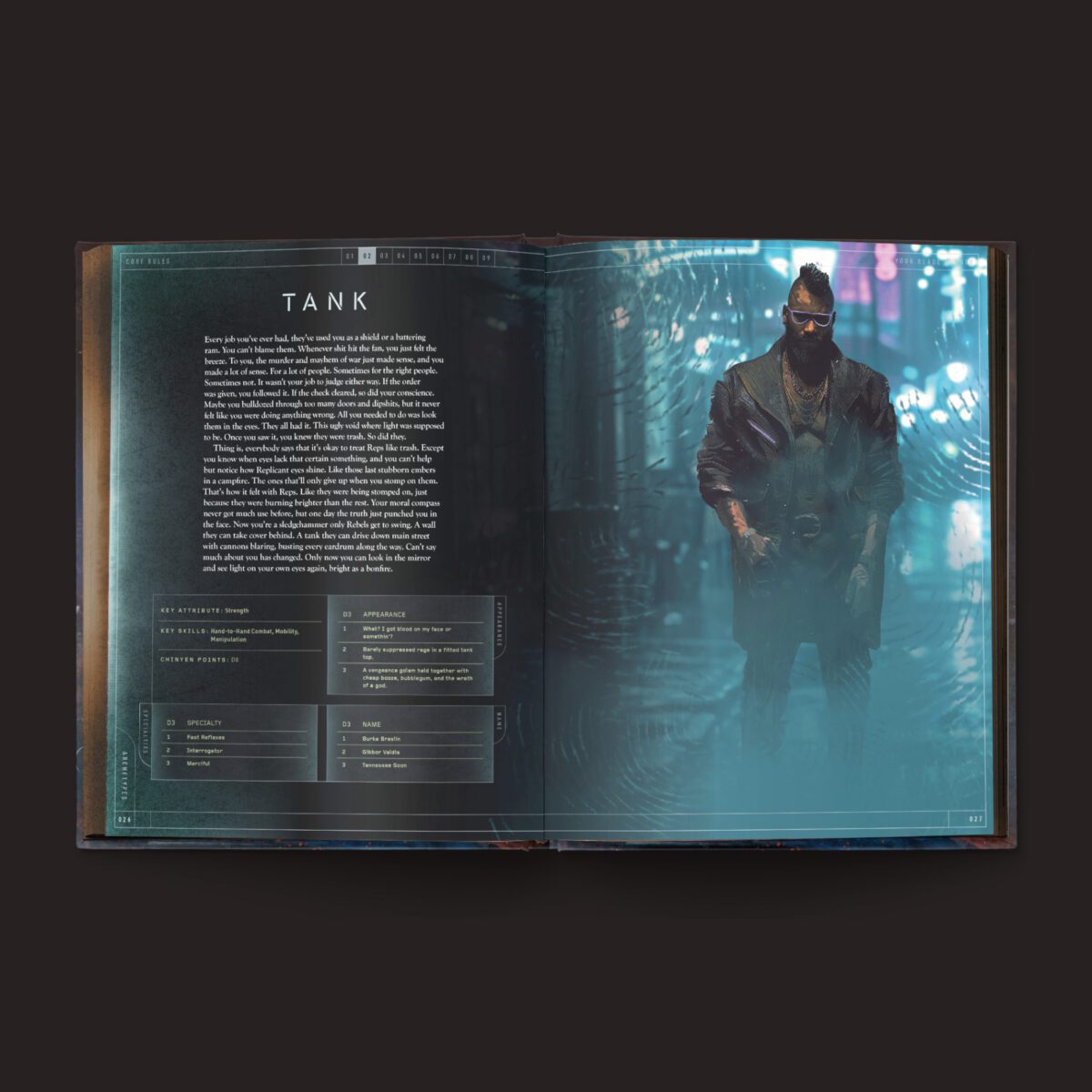 Official Replicant Rebellion interior spread mockup