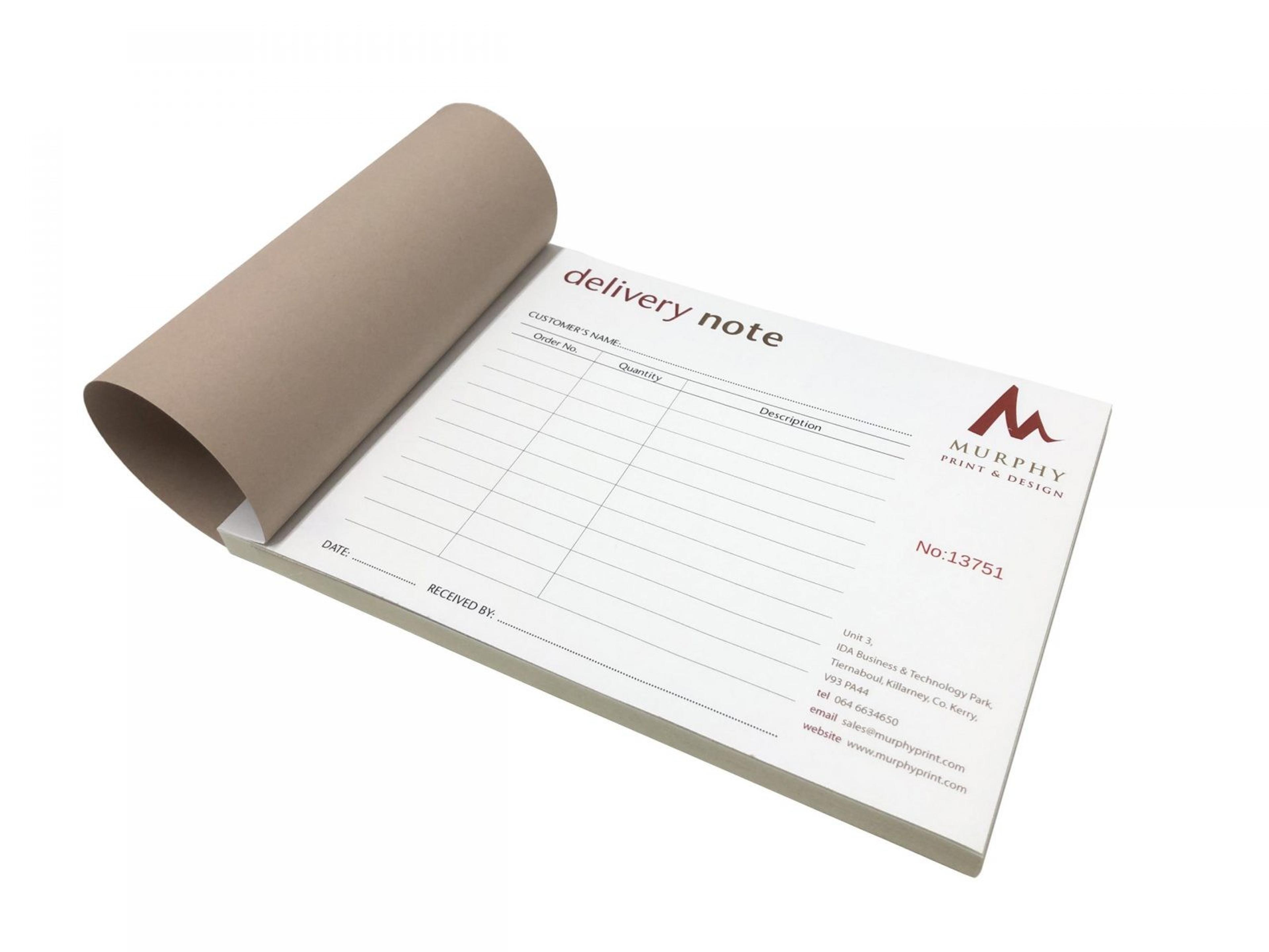 A6 Delivery Docket Books