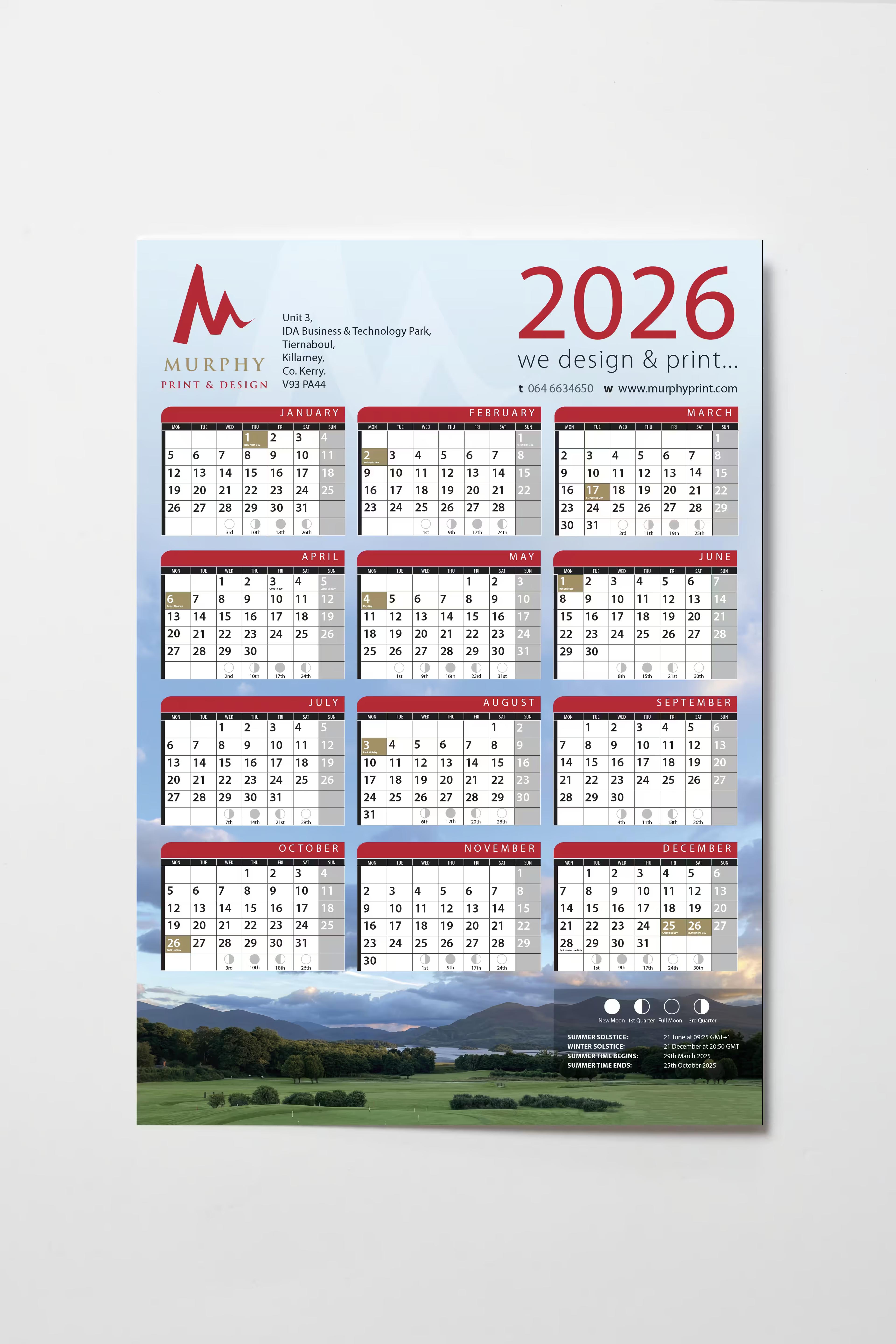 Flat Calendars