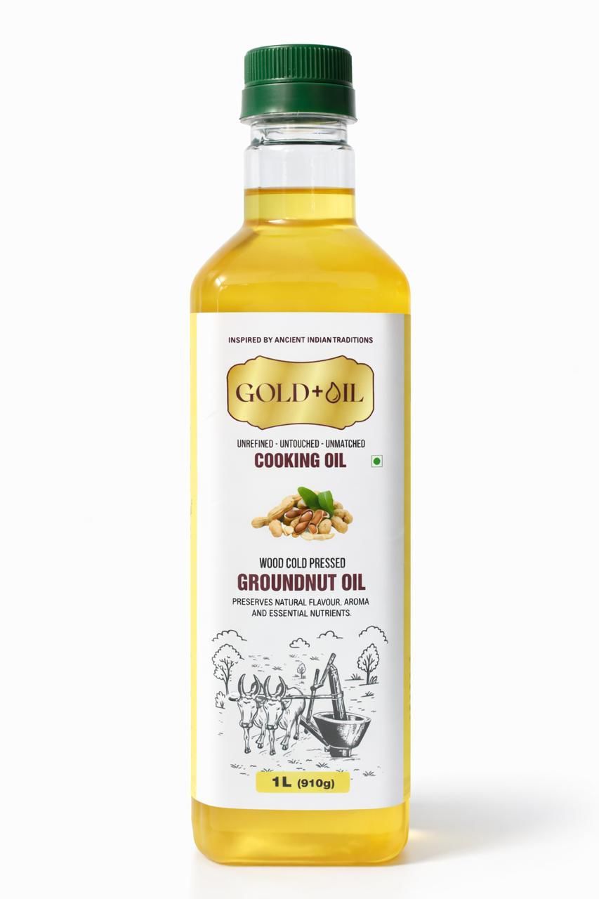 Wood Cold Pressed Groundnut Oil