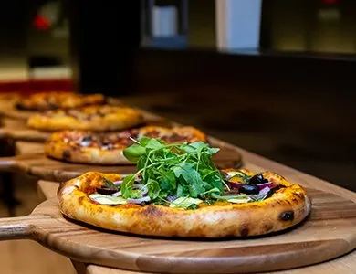 Pizzur á brettum