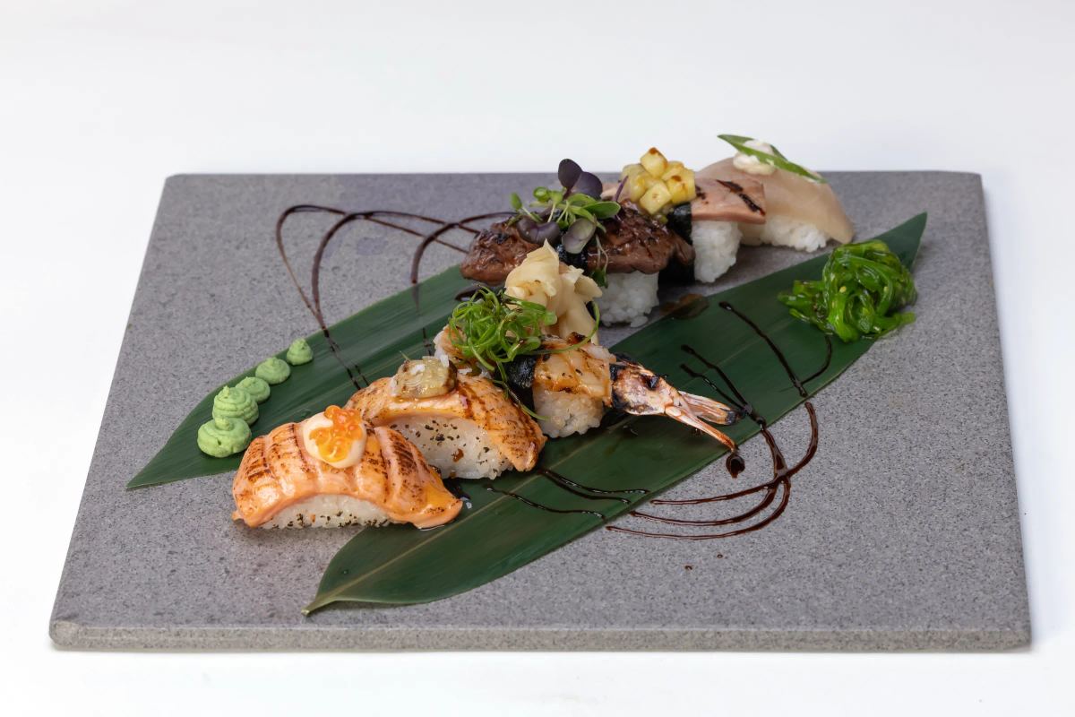 VIP nigiri á steinplötu