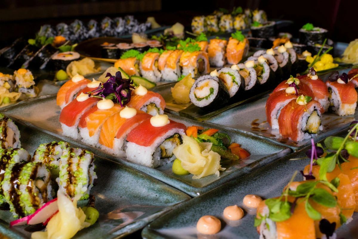 Sushi á borði á Rub 23