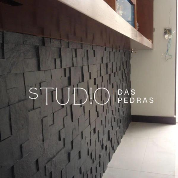 Basalto Preto Mosaico em Placa — foto 1