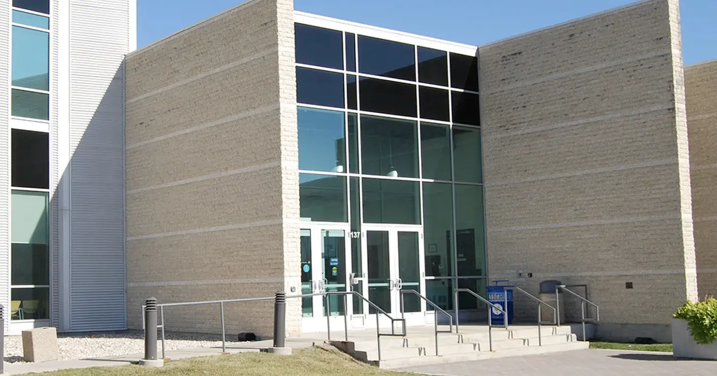 The Grifols donor centre on Innovation Drive in Winnipeg. Two of three deaths in the city following plasma donations happened here, one in 2018 the other in 2025. PHOTO: Grifols website.