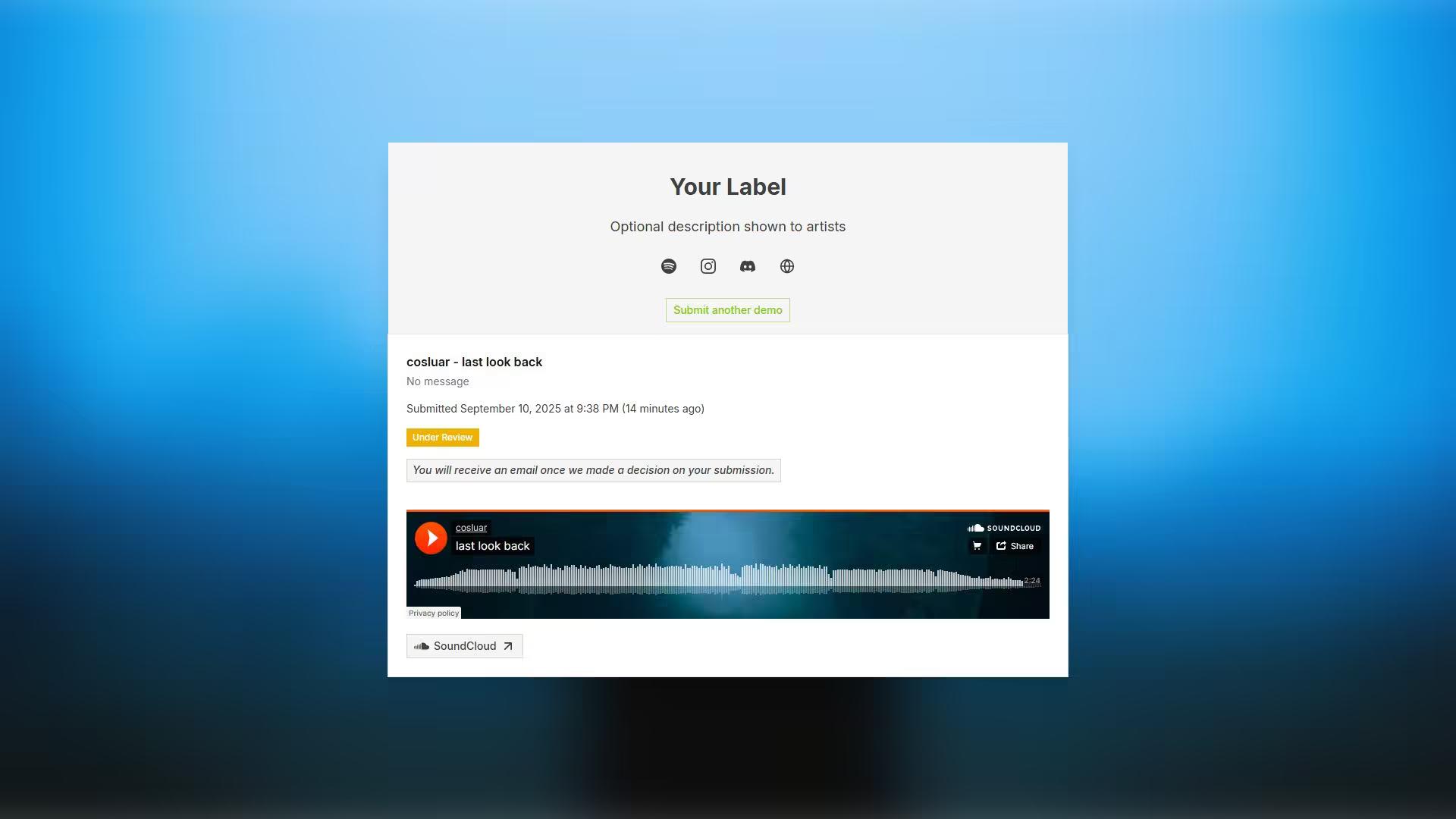 Calmo Status Page