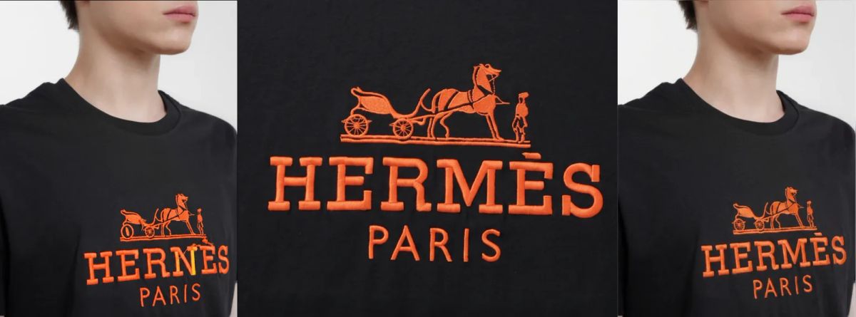 Logo Fix example: brand logo placed onto a garment with matched fabric texture