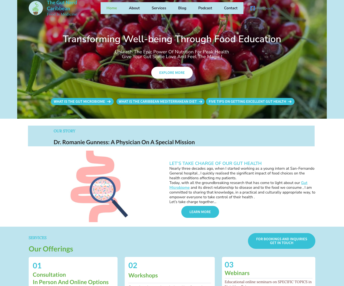 The old Gut Nerd Caribbean homepage