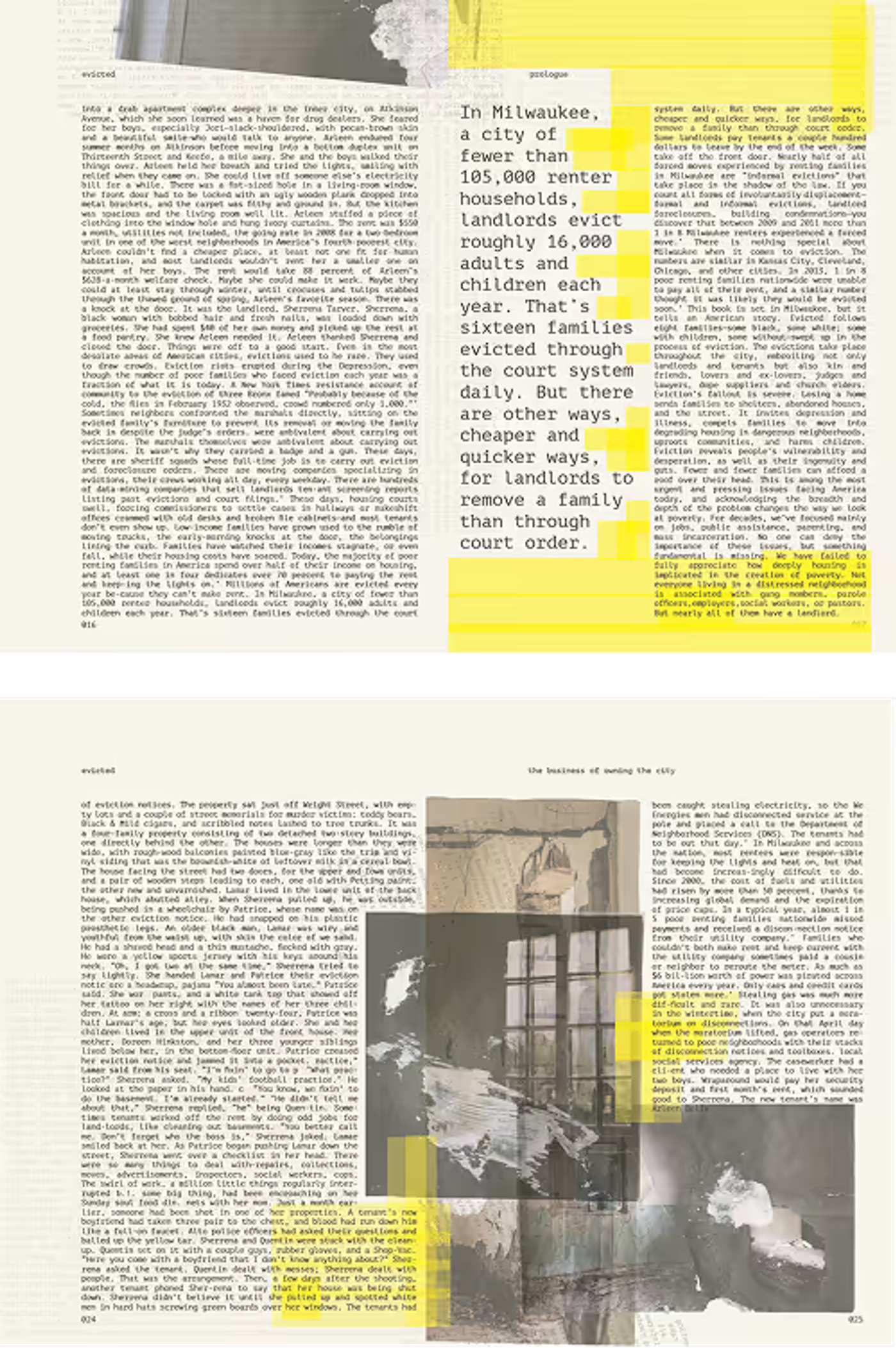 Evicted Print Layout