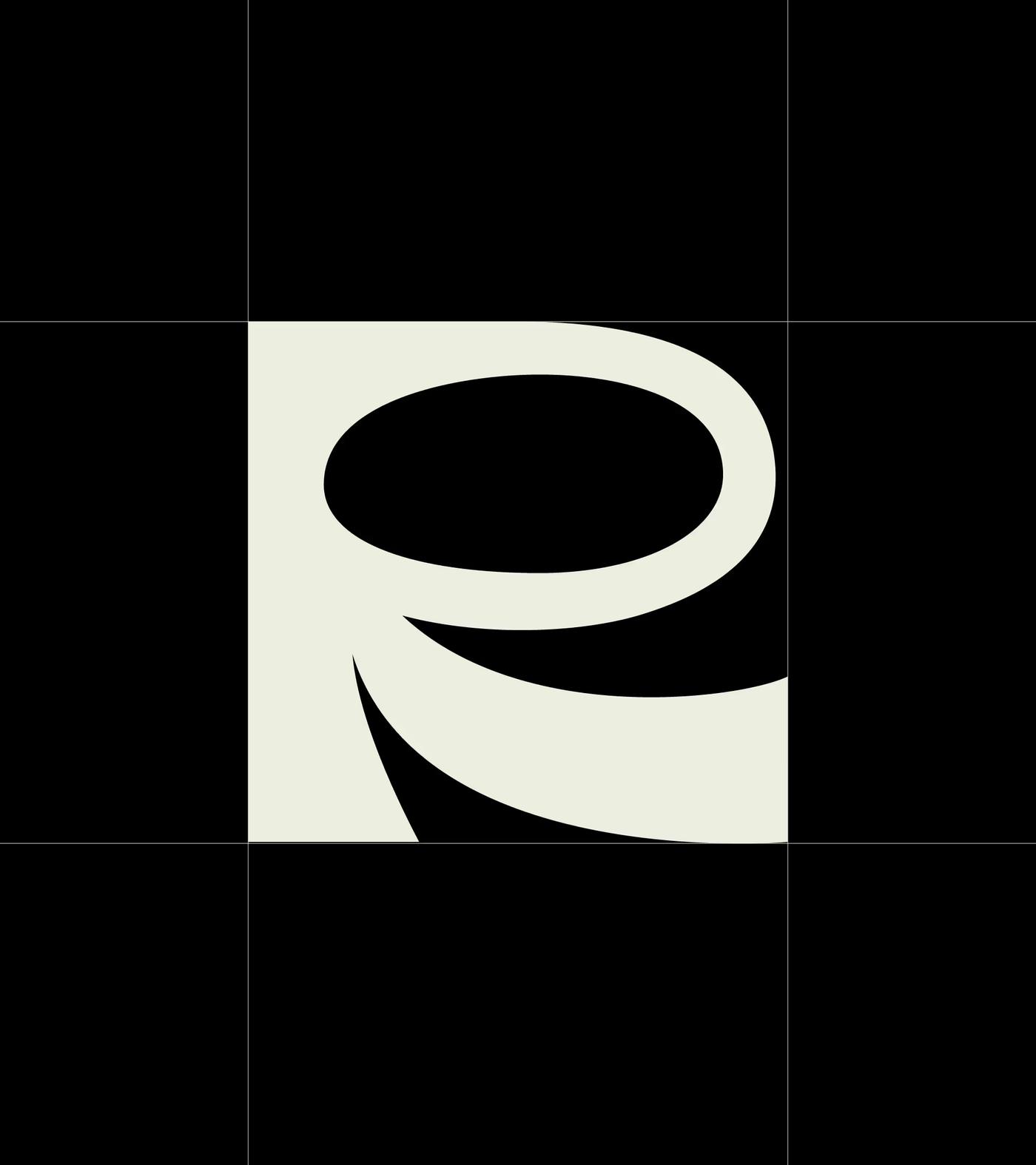 R Letterform for View Typeface