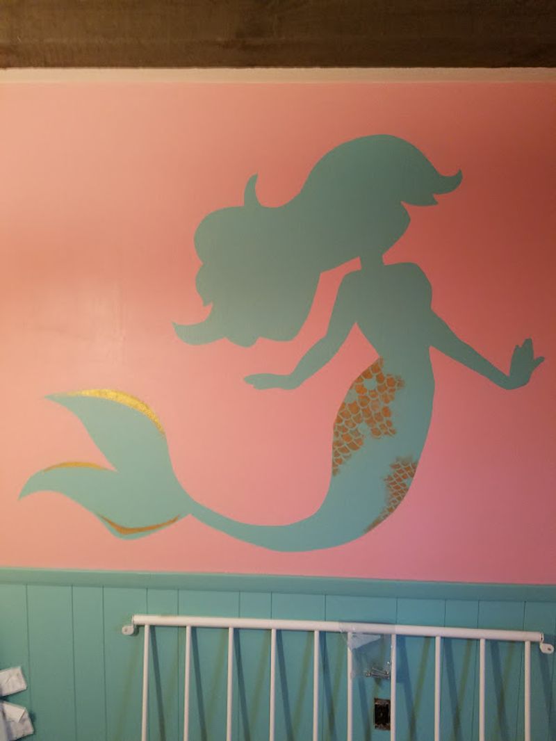 Ariel wall mural - minimalistic