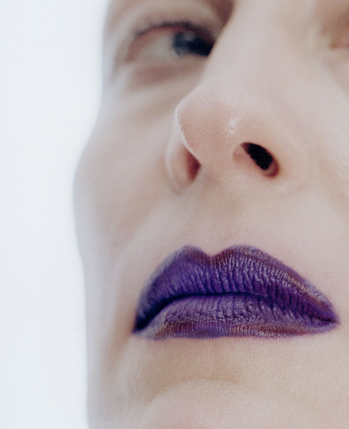 purple lips close up