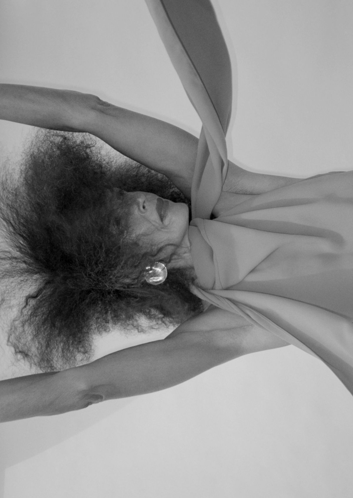Model been blown in the wind