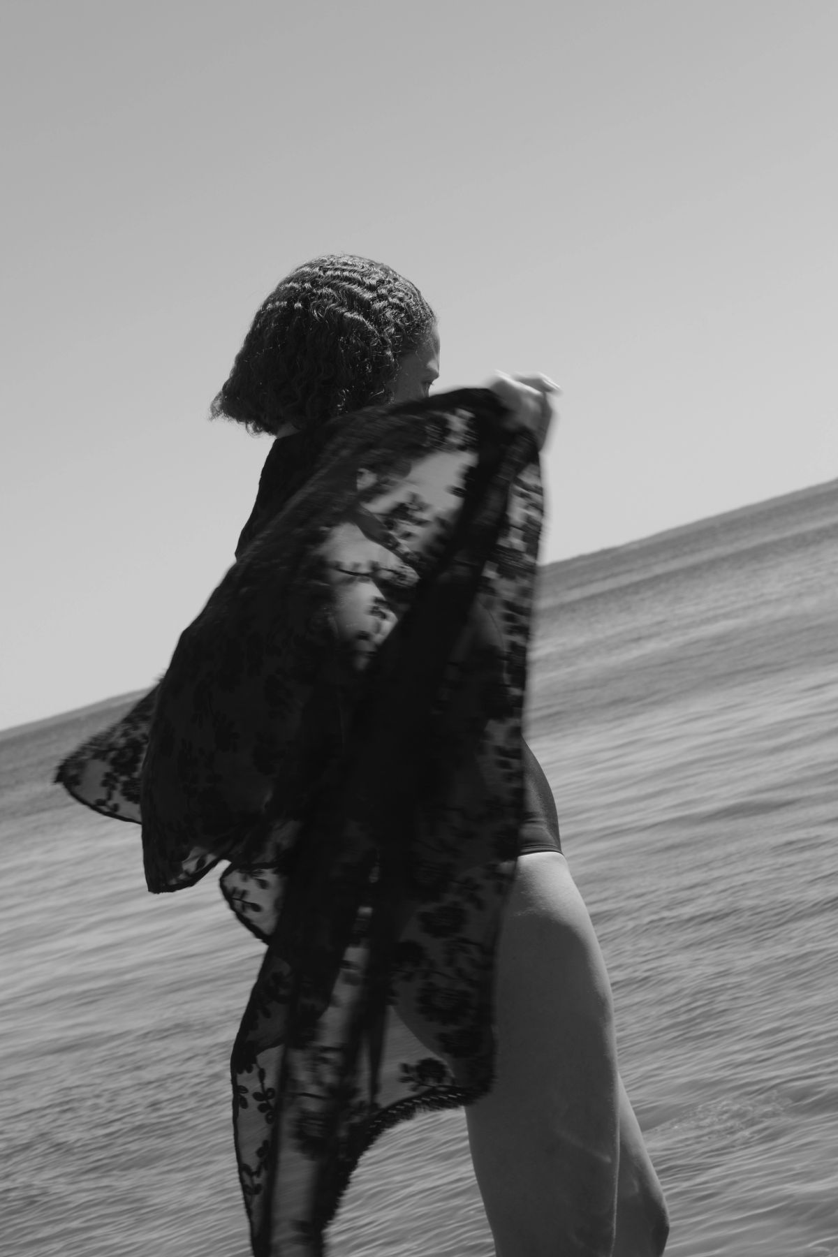 women moving in the water with swimsuit 03