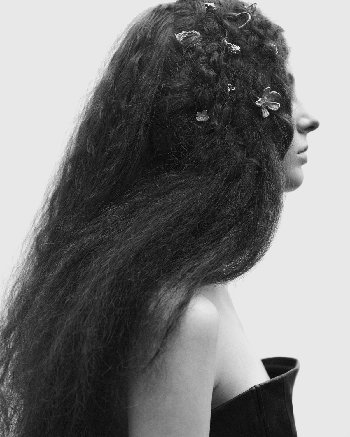 profile of model with red hair
