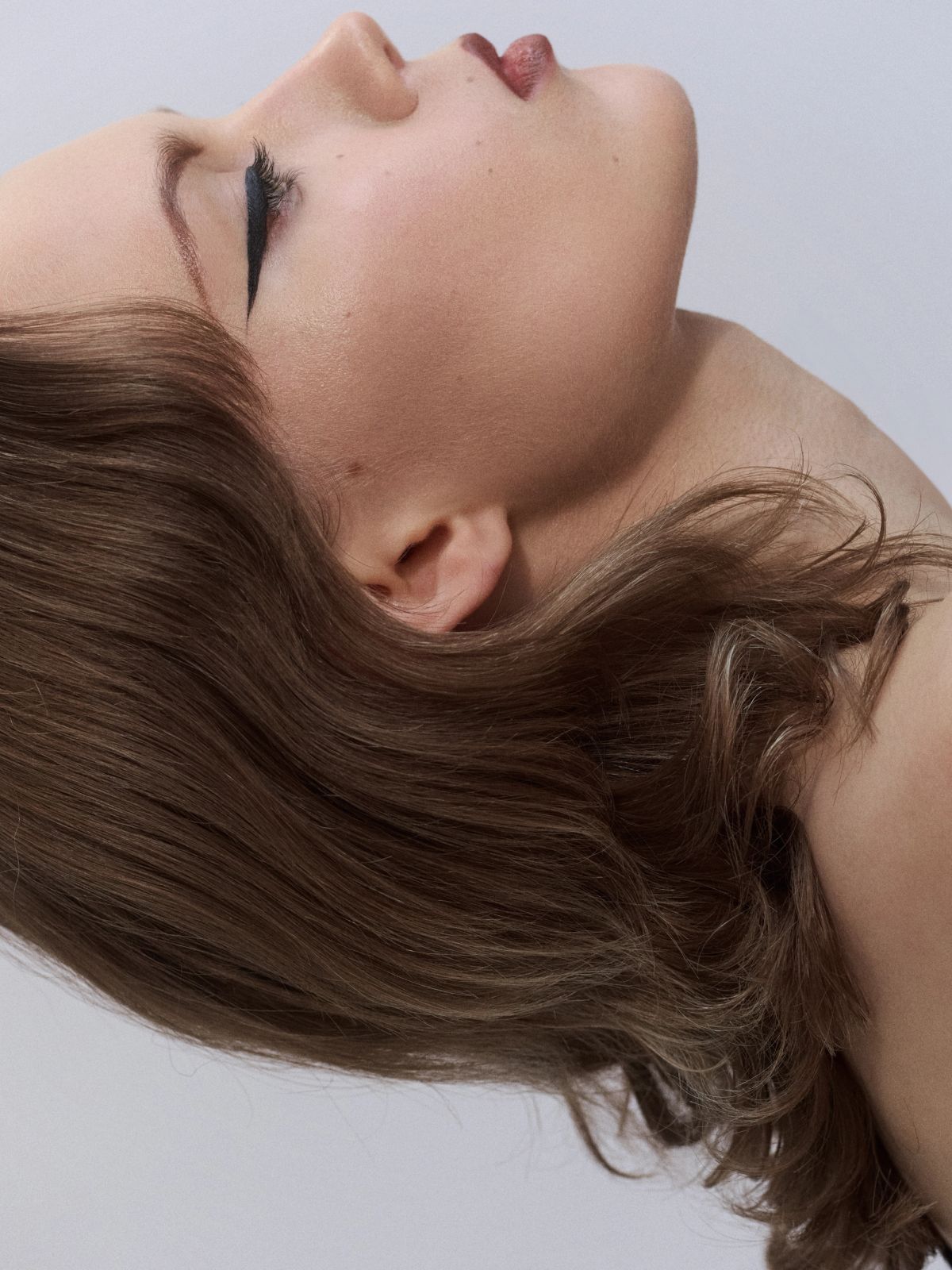 model in side profile