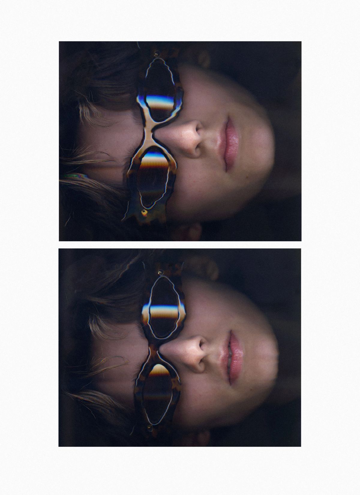 scans of models face wearing sunglasses