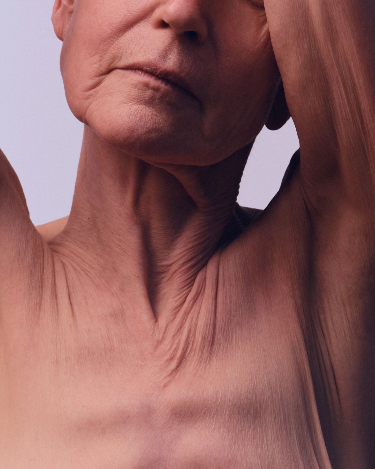 cropped image of women showing skin