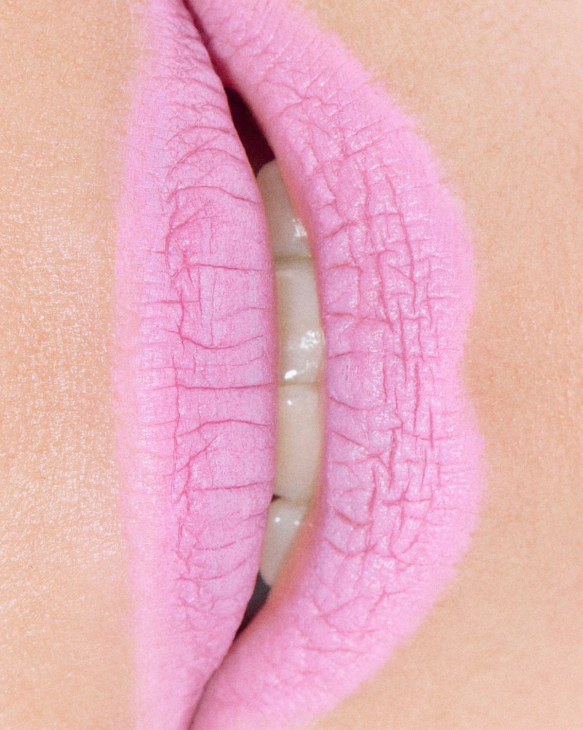 pink lipstick cracks