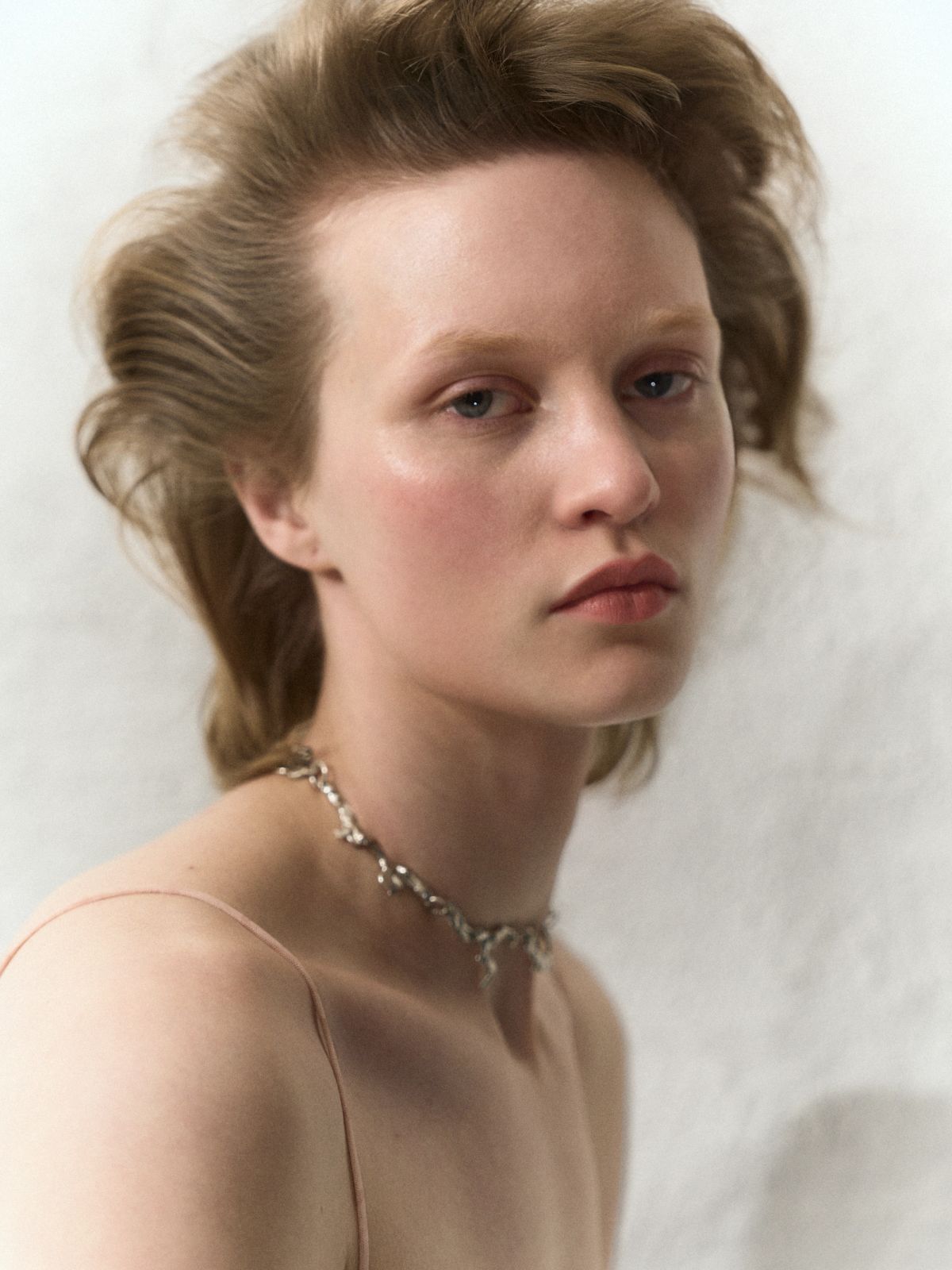 portrait of model with necklace choker