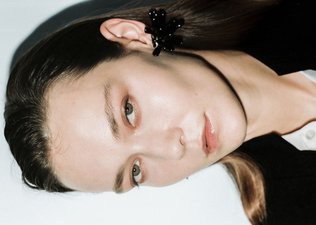 Beauty portraint of a model on white background