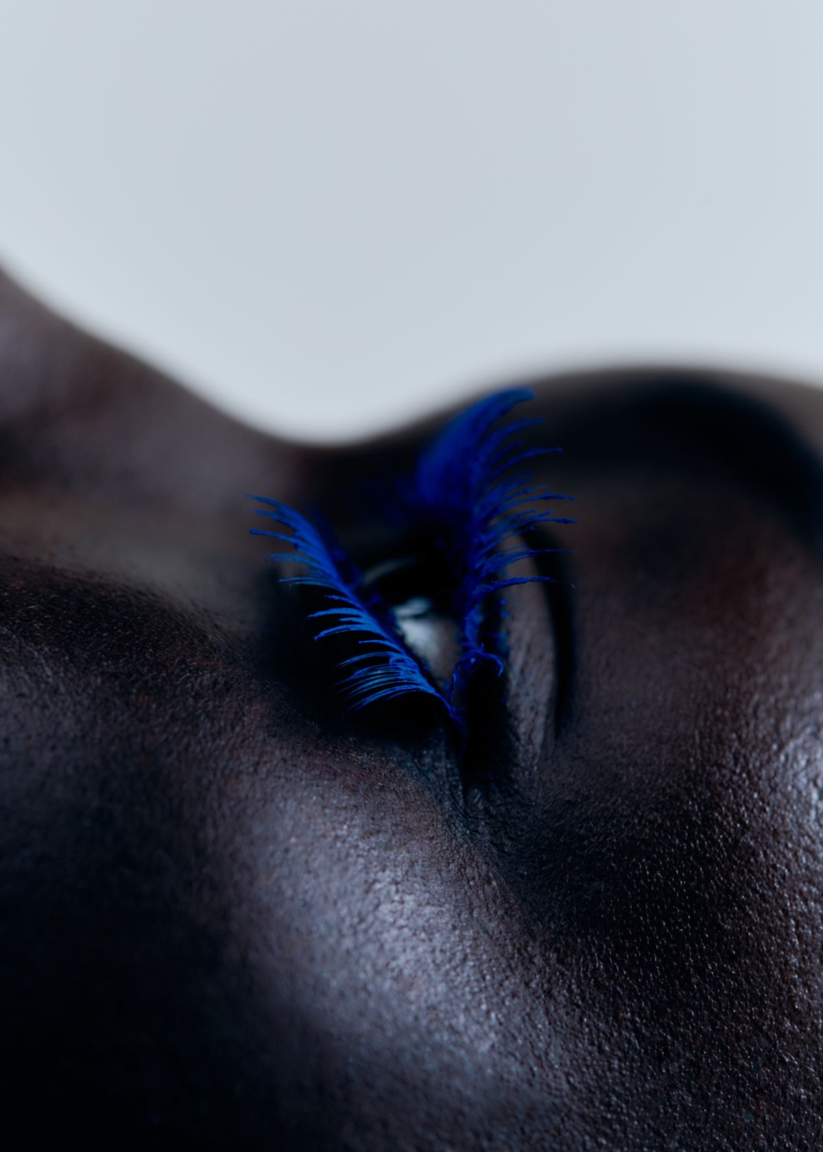 blue lashes portrait