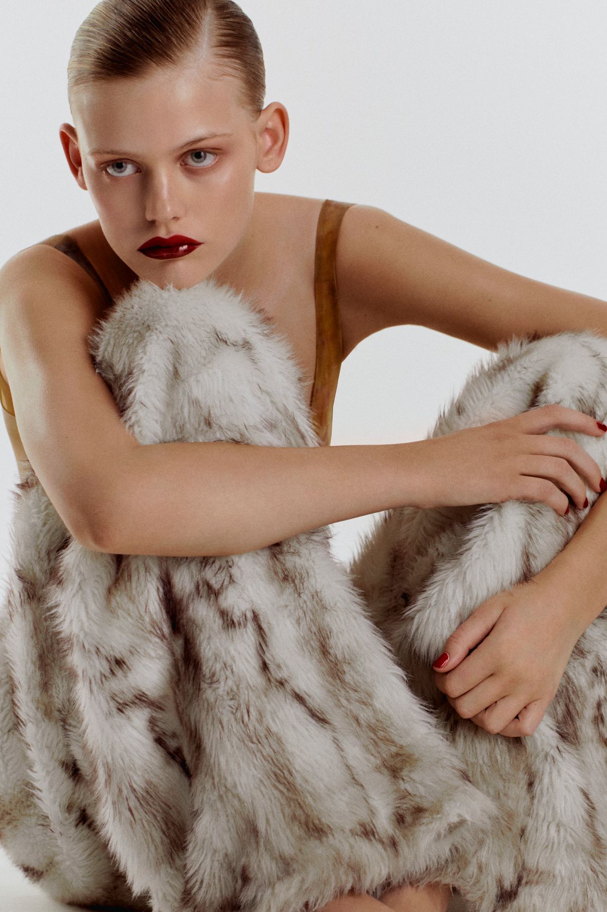 lipstick fur trousers