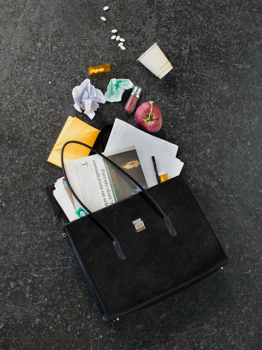 Contents of bag spills