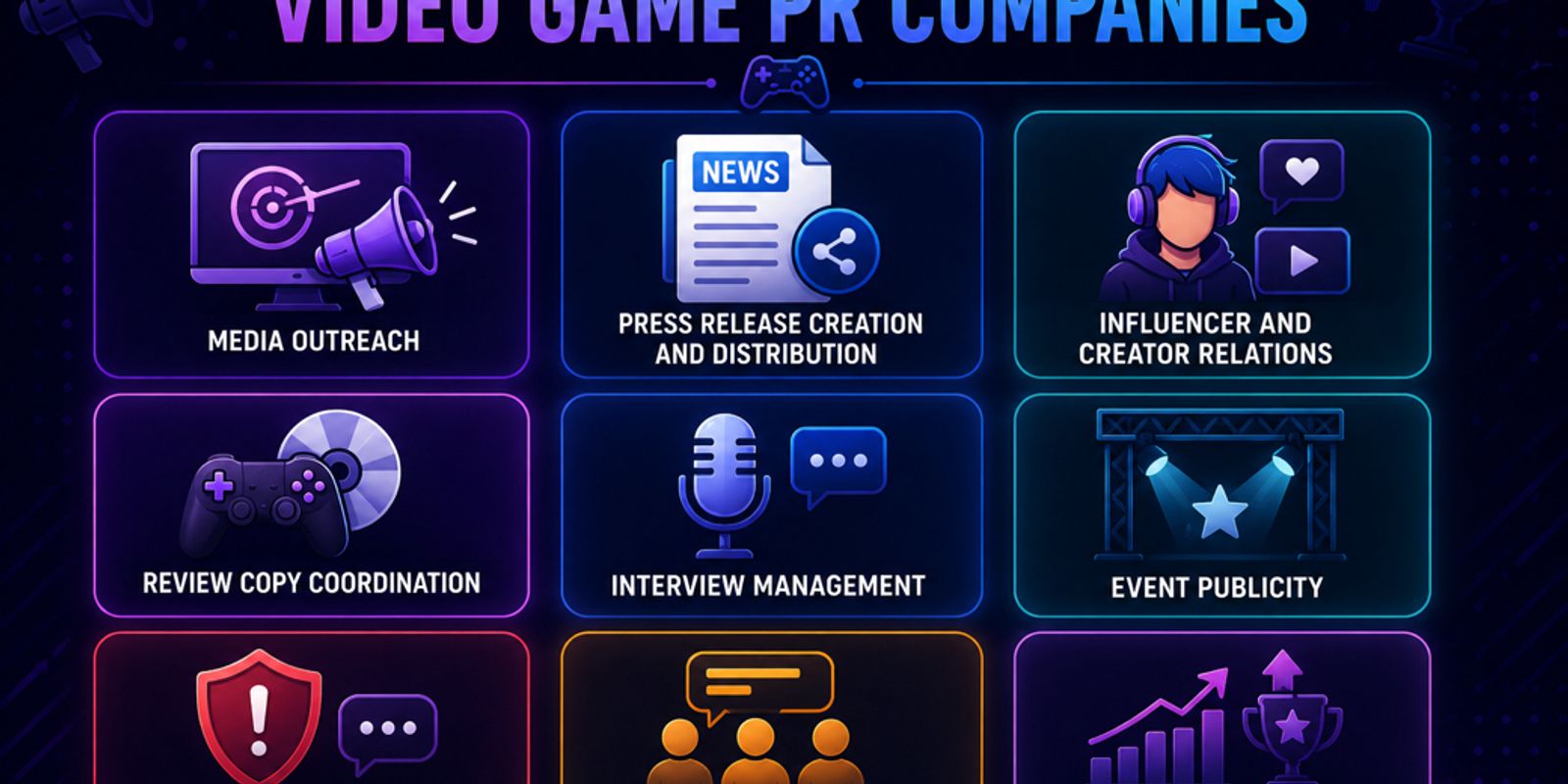 Most gaming PR agencies provide