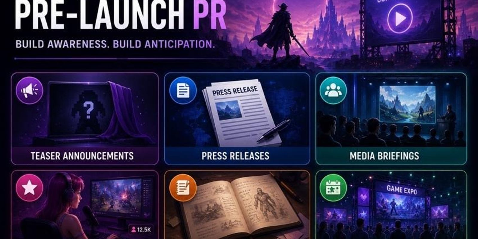 Pre-launch PR focuses on generating awareness and building anticipation