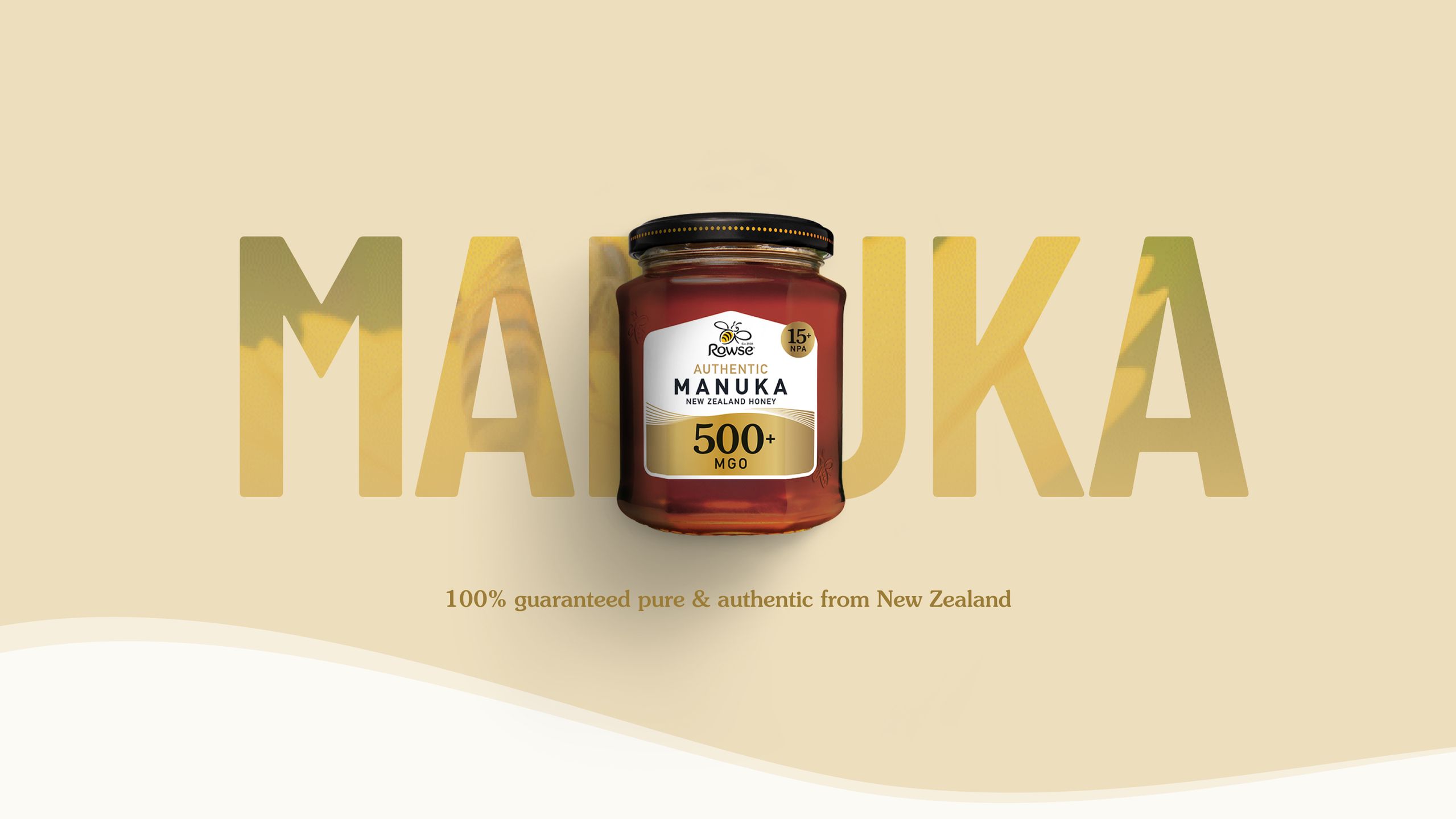 Rowse Honey product page hero for Manuka