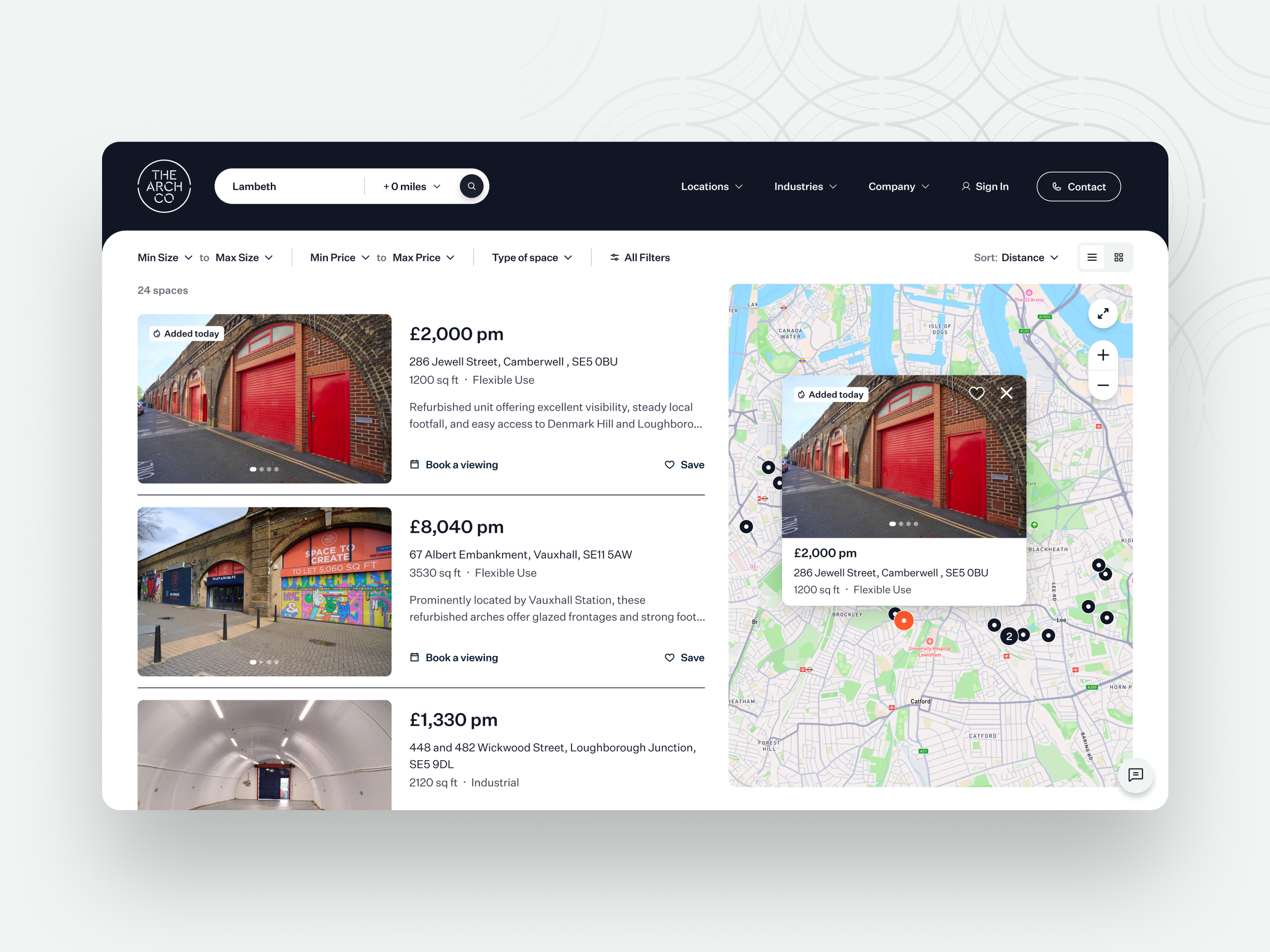 The Arch Company Search Desktop