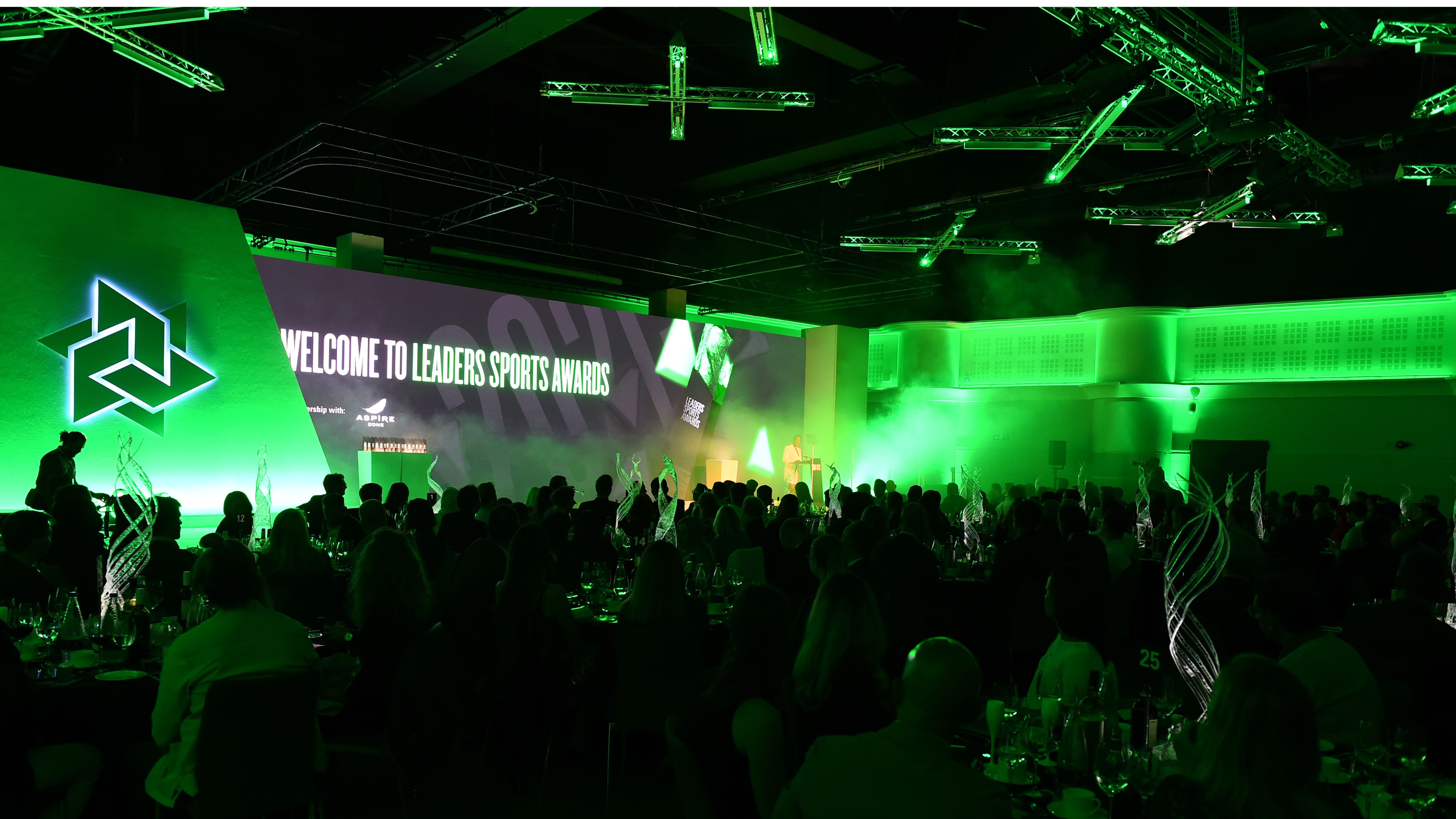 Leaders Sports Awards stage and crowd