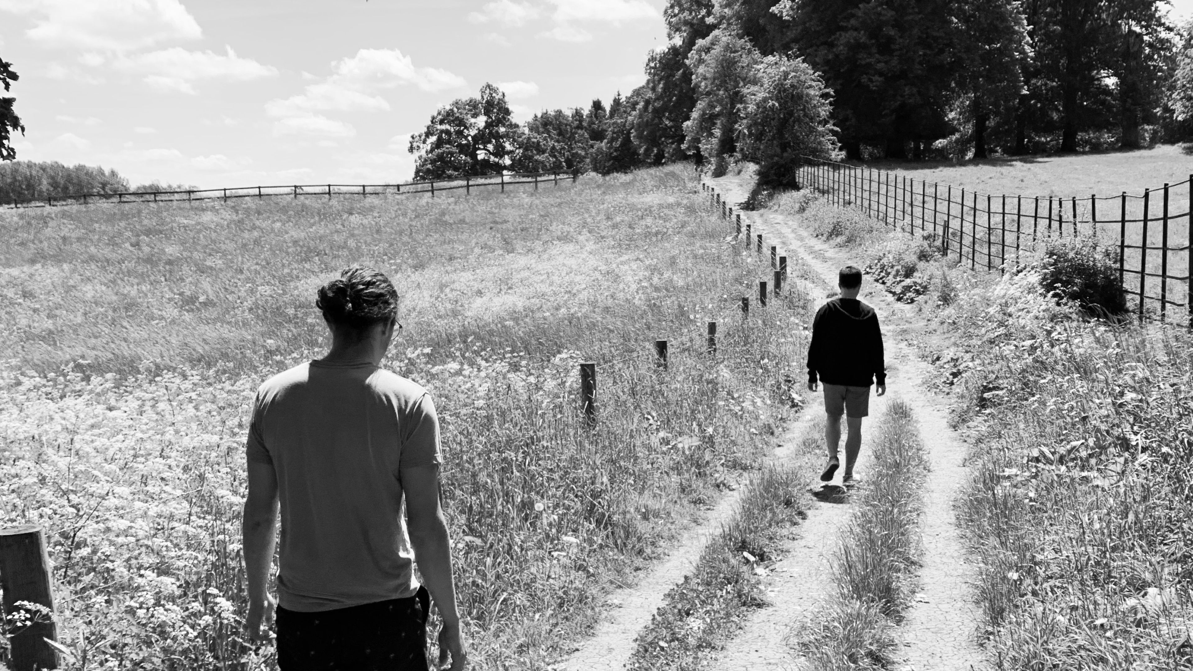 People walking in the countryside