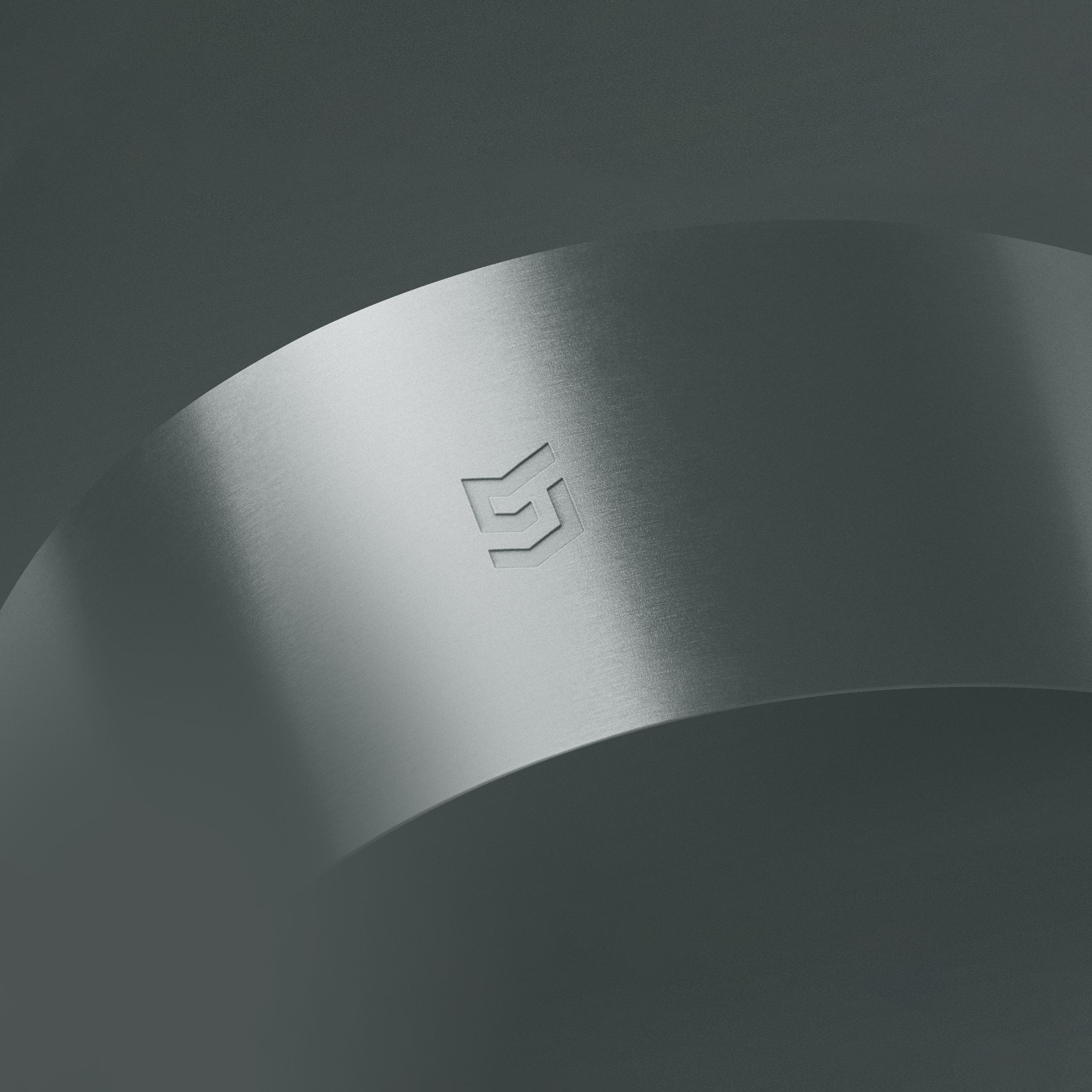 CFS Fixings logo mark embossed onto a brushed steel surface