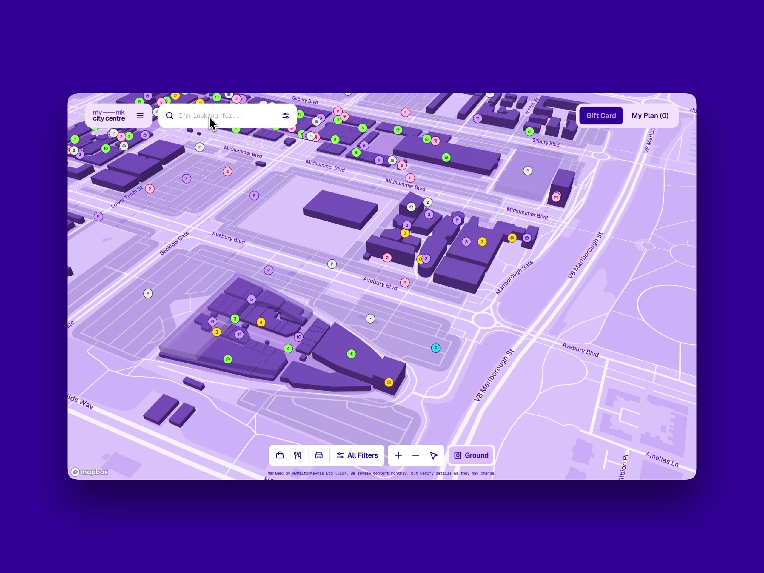 My-MK City Centre Website My Plan Interaction