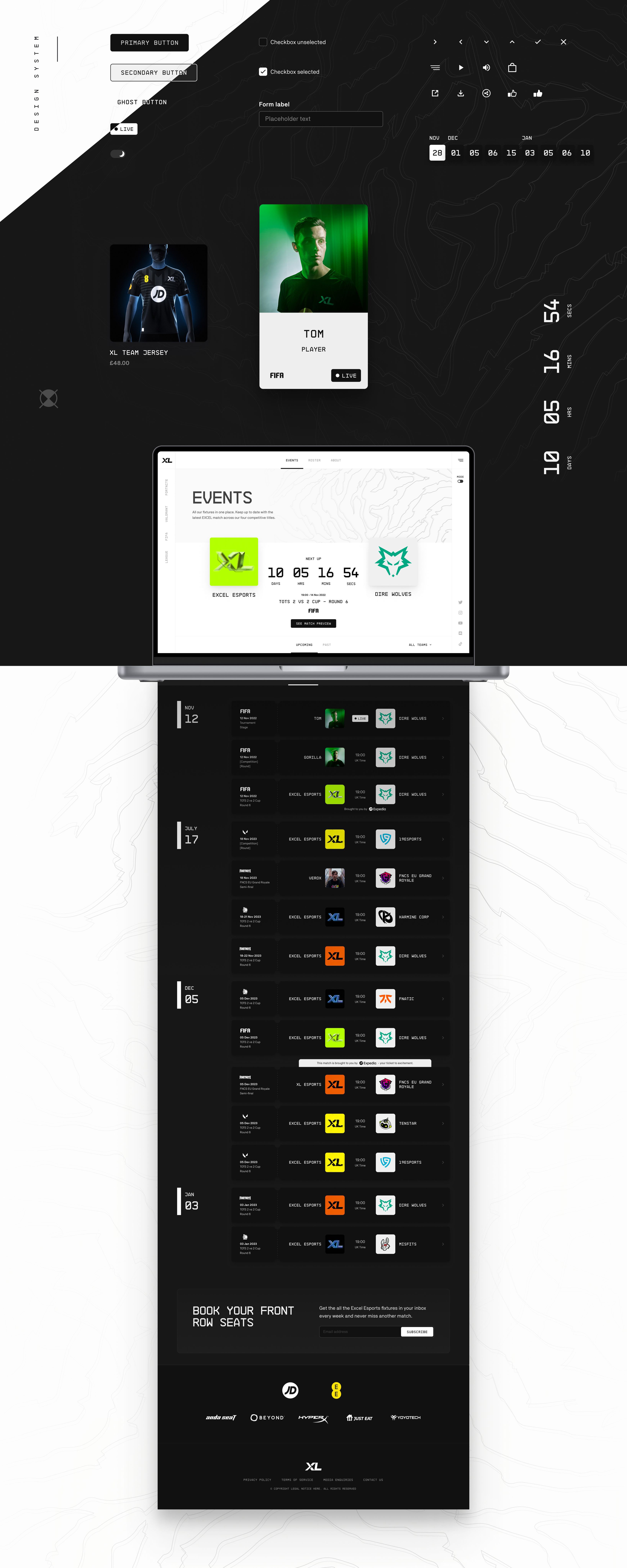 XL Design System and screen in laptop