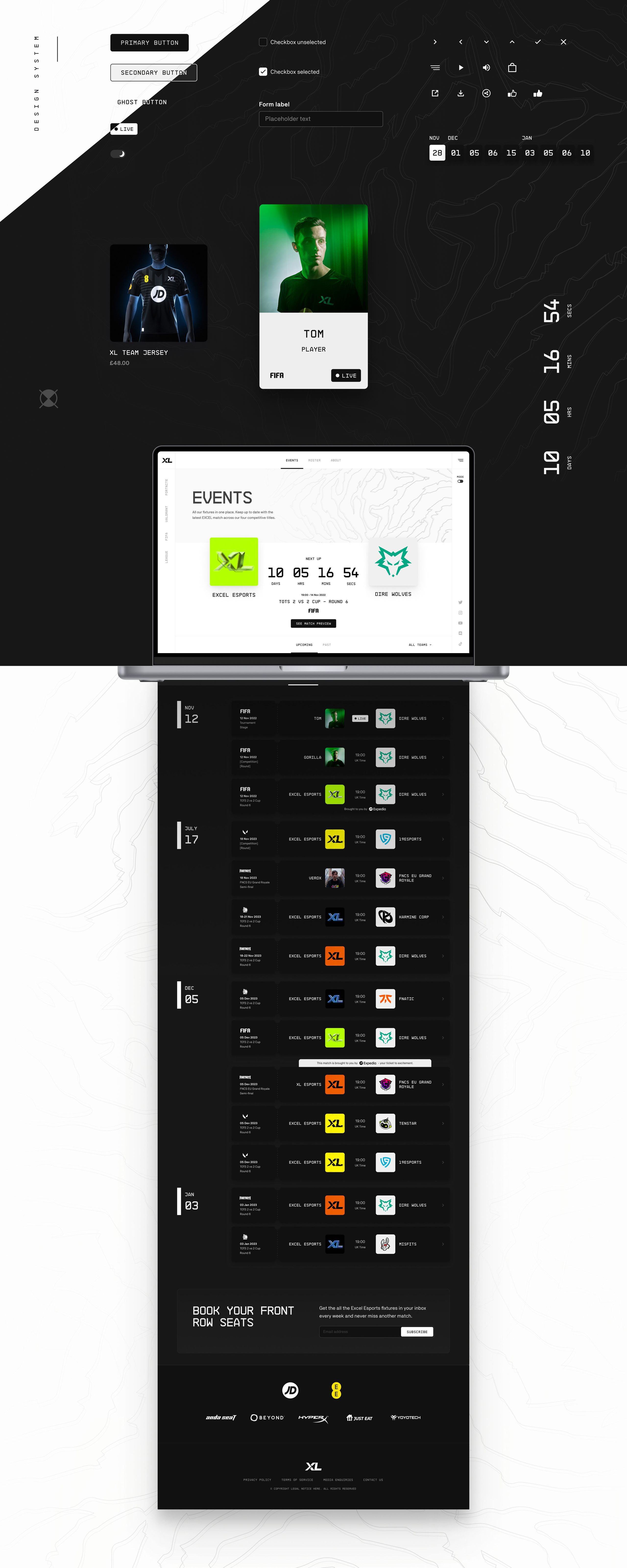 XL Design System and screen in laptop